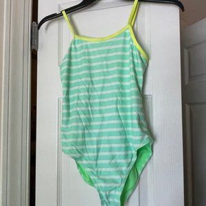 Old Navy girl's striped bathing suit size 10